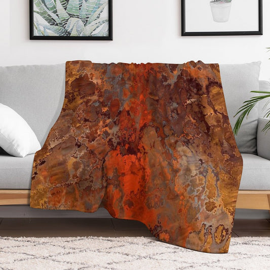 Gold And Rust Throw Blanket