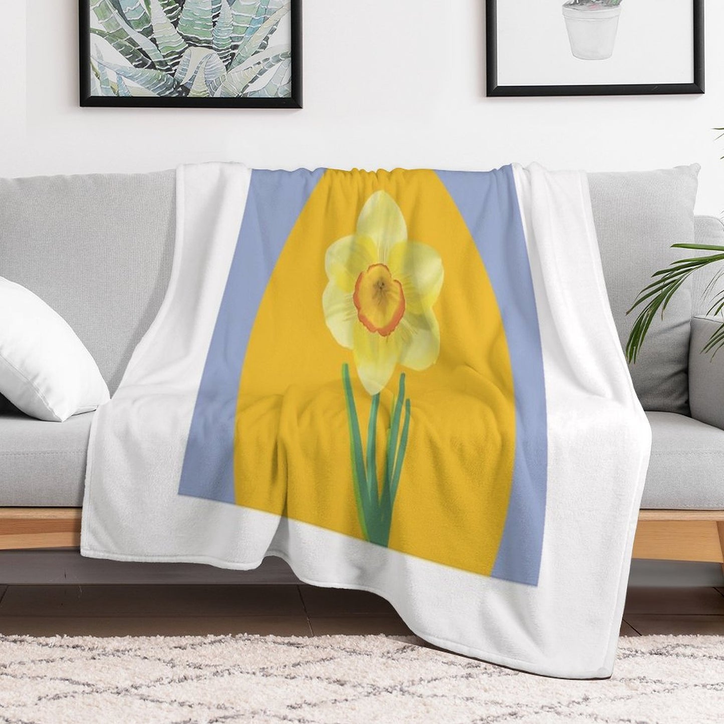 Daffodil Throw Blanket