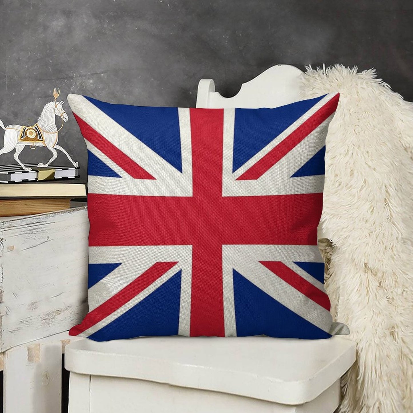 Union Jack Pillow Linen Throw Pillow Cover