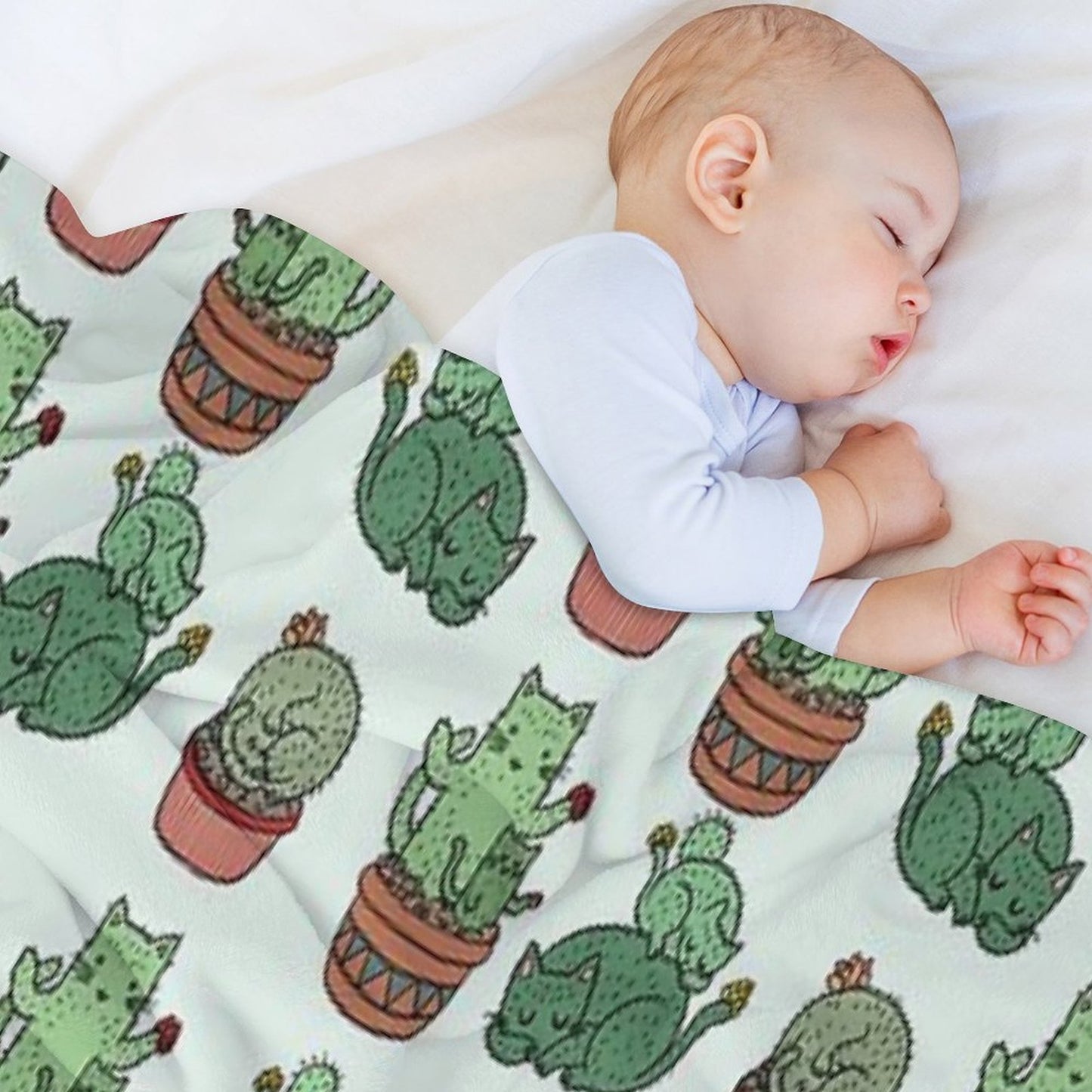 Cactus Cats Throw Blanket