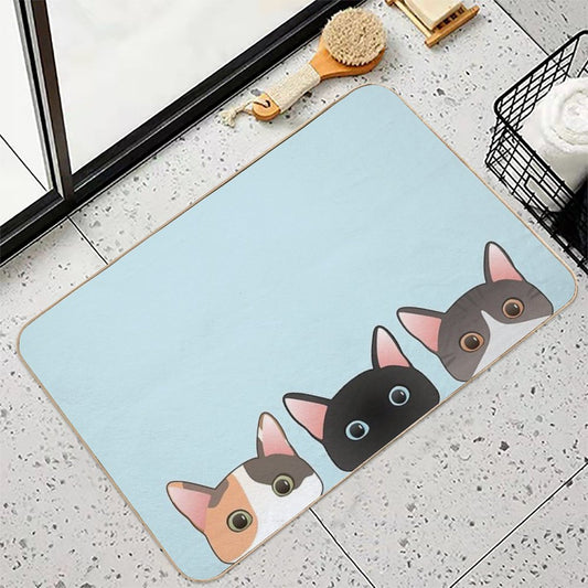 Peeking Cats Bath Mat