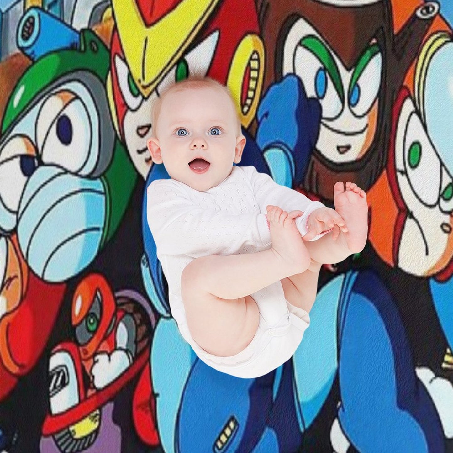 Mega Man 2 Art Throw Blanket
