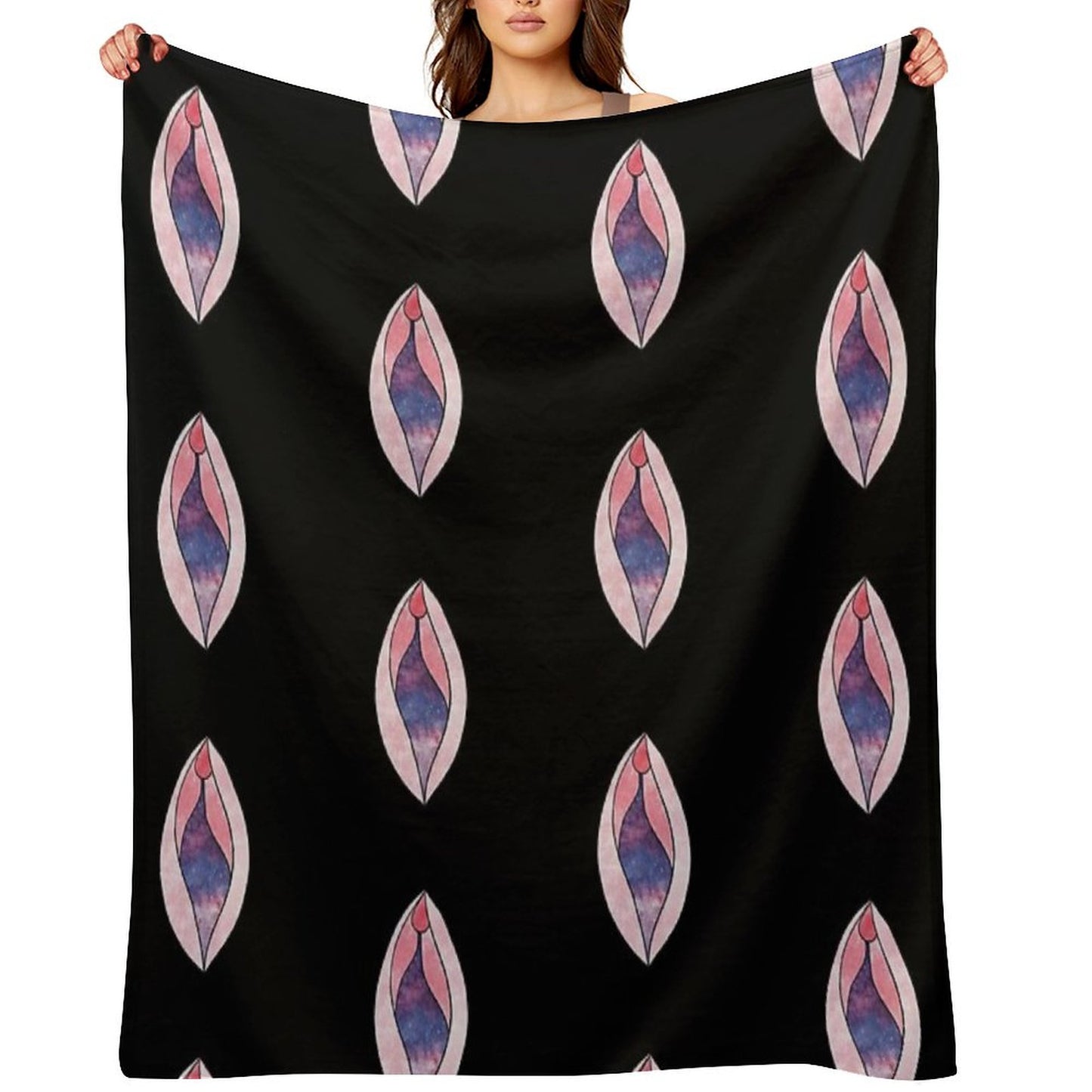 Galaxy Vulva Throw Blanket