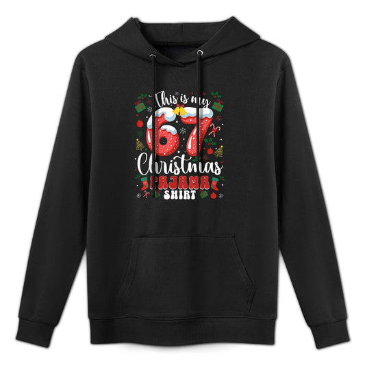 Funny 67 Christmas Pajamas Six Seven Meme Brainrot Casual Wear Hoodie