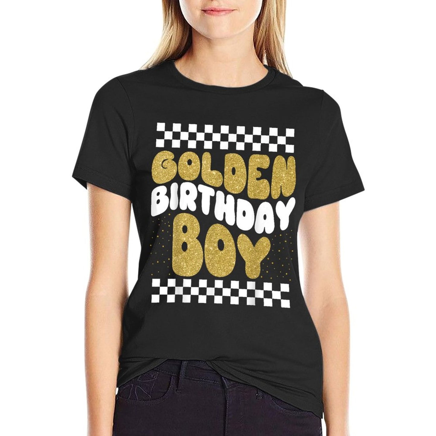Golden Birthday Boys Bday Toddlers Birthday Party Decoration T-Shirt