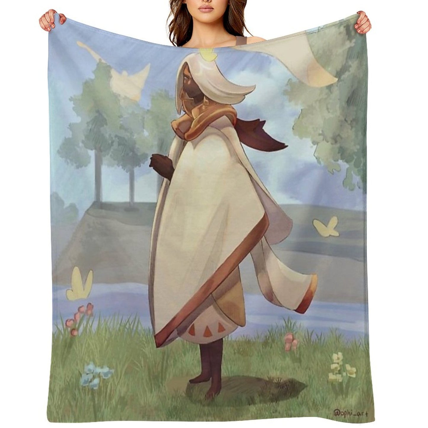 Sky Cotl Lonely Spring Full Set Throw Blanket