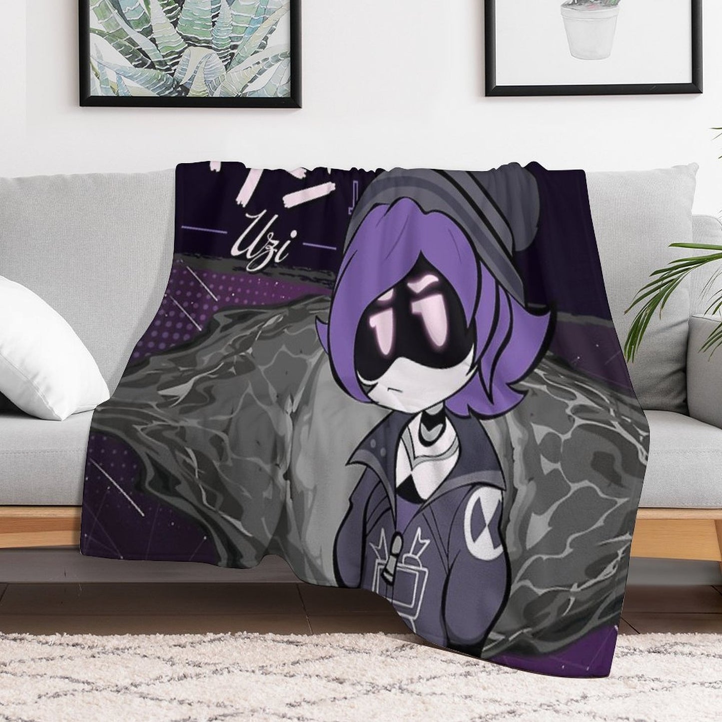 Uzi Doorman Skyness Murder Drones Throw Blanket