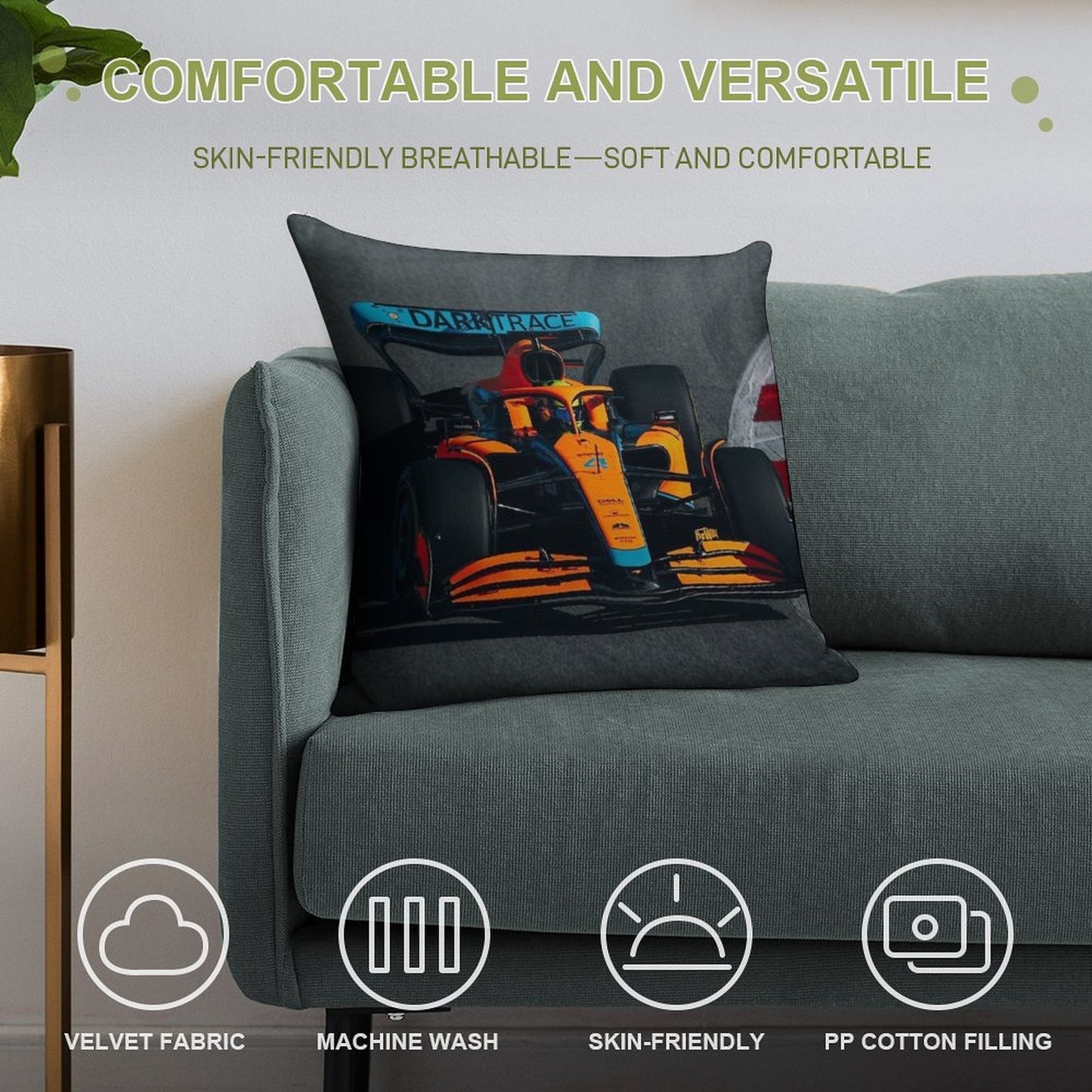 Lando Norris 2#280922 Soft Durable Construction Throw Pillow