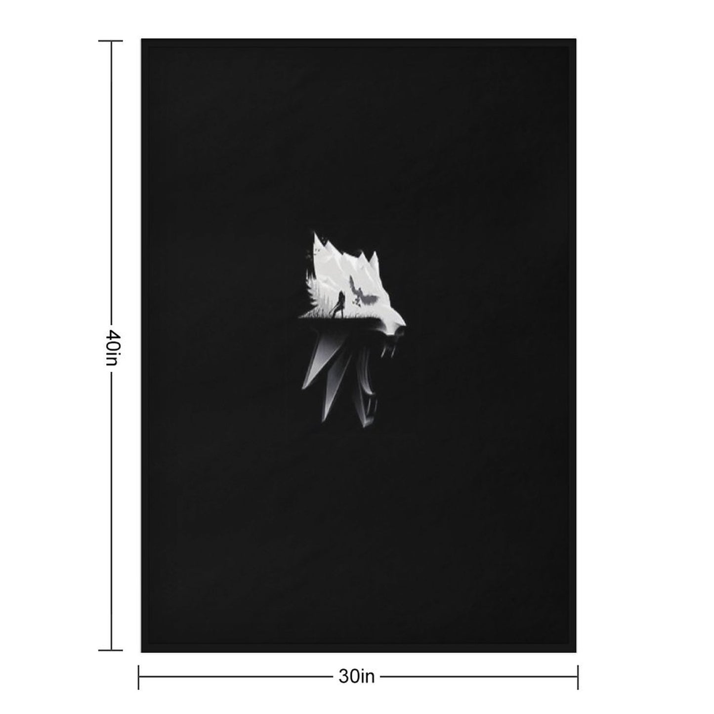 The White Wolf Throw Blanket