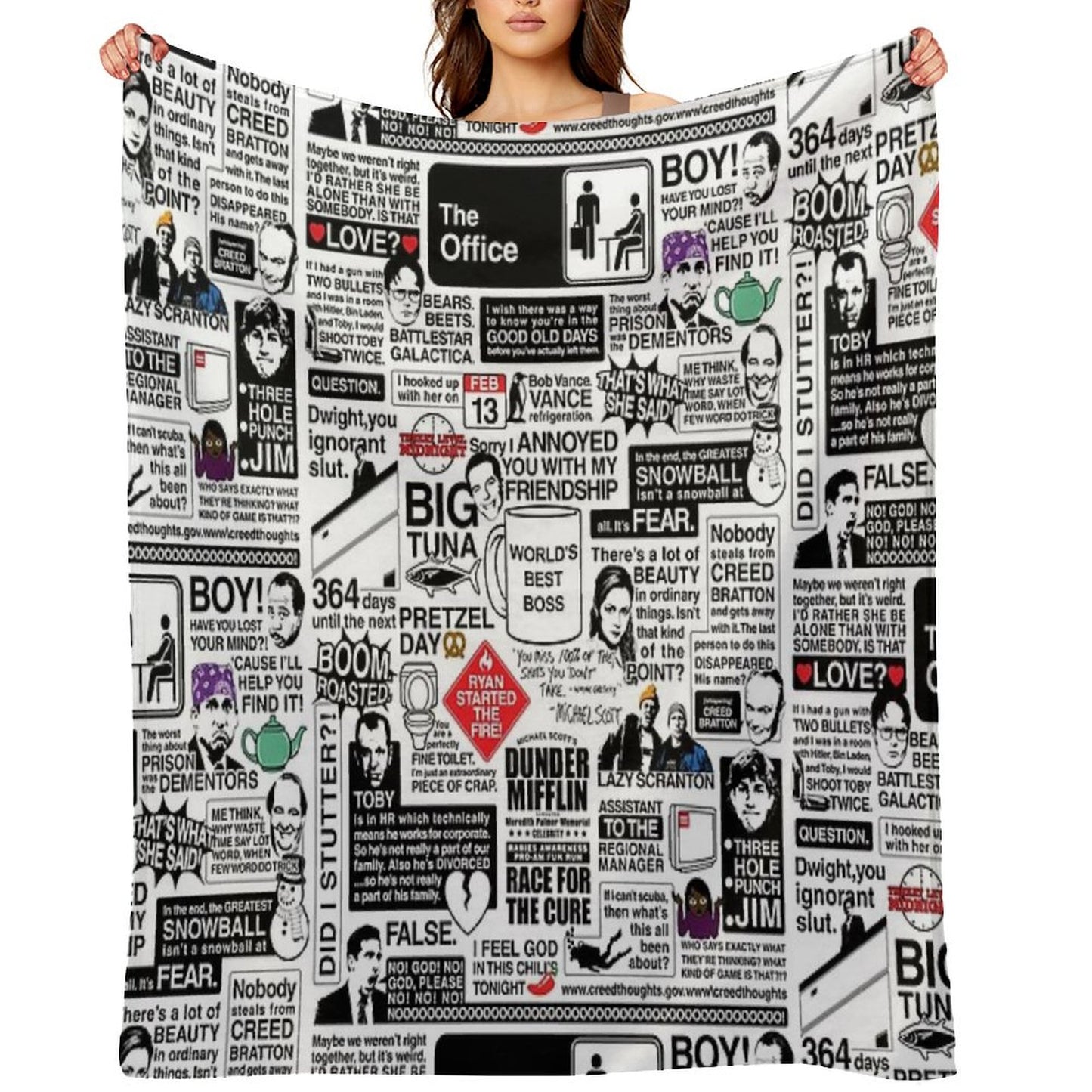 Wise Words From The Office - The Office Quotes (Variant) Throw Blanket