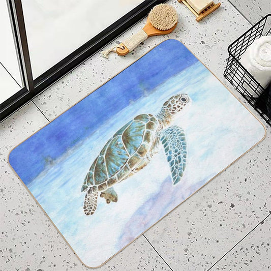 Sea Turtle Underwater Bath Mat