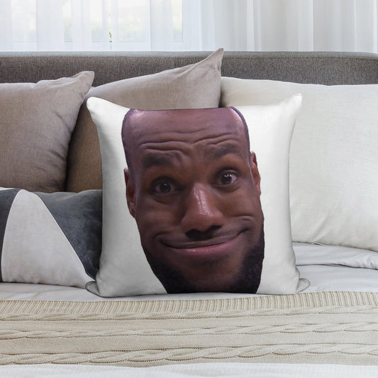 Lebron James Goofy Face Soft Skin-Friendly Throw Pillow