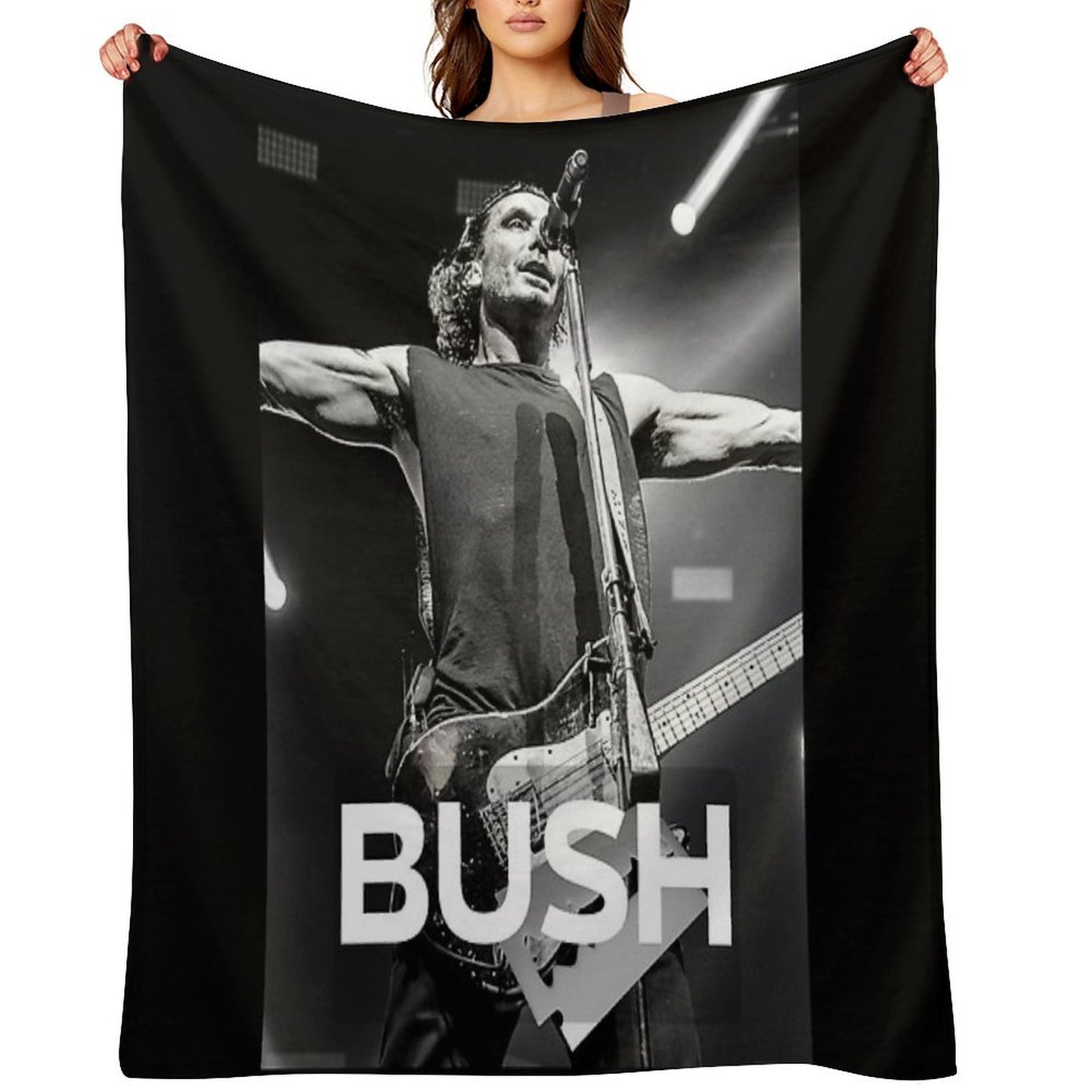 BUSH ROCK BAND Tour - Bush Fan Edition - Nostalgic 90s Throw Blanket