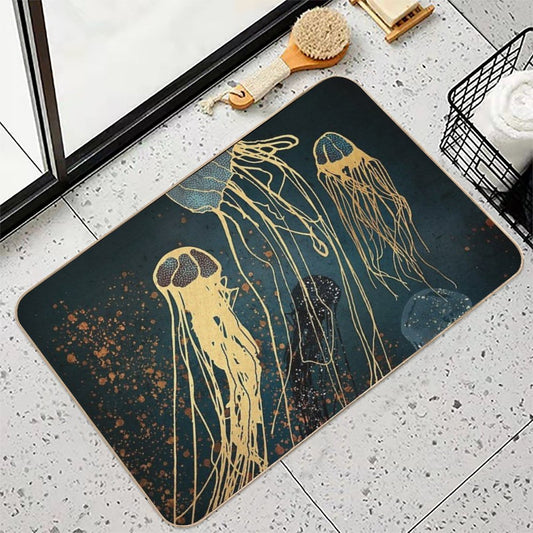 Metallic Jellyfish Bath Mat