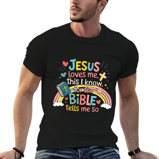 Jesus Loves Me This I Know Boys Kids Toddler Jesus Christian T-Shirt