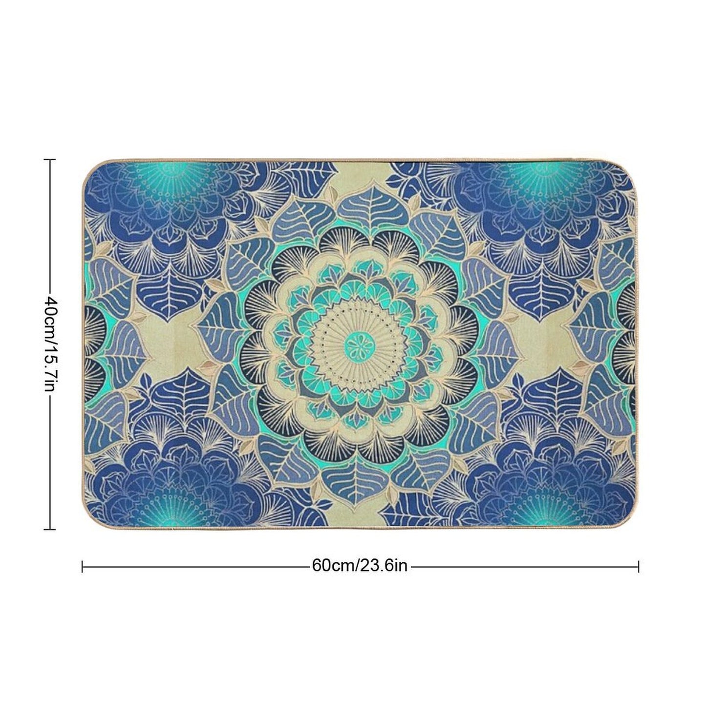 Midnight Bloom Eco-Friendly Bath Mat