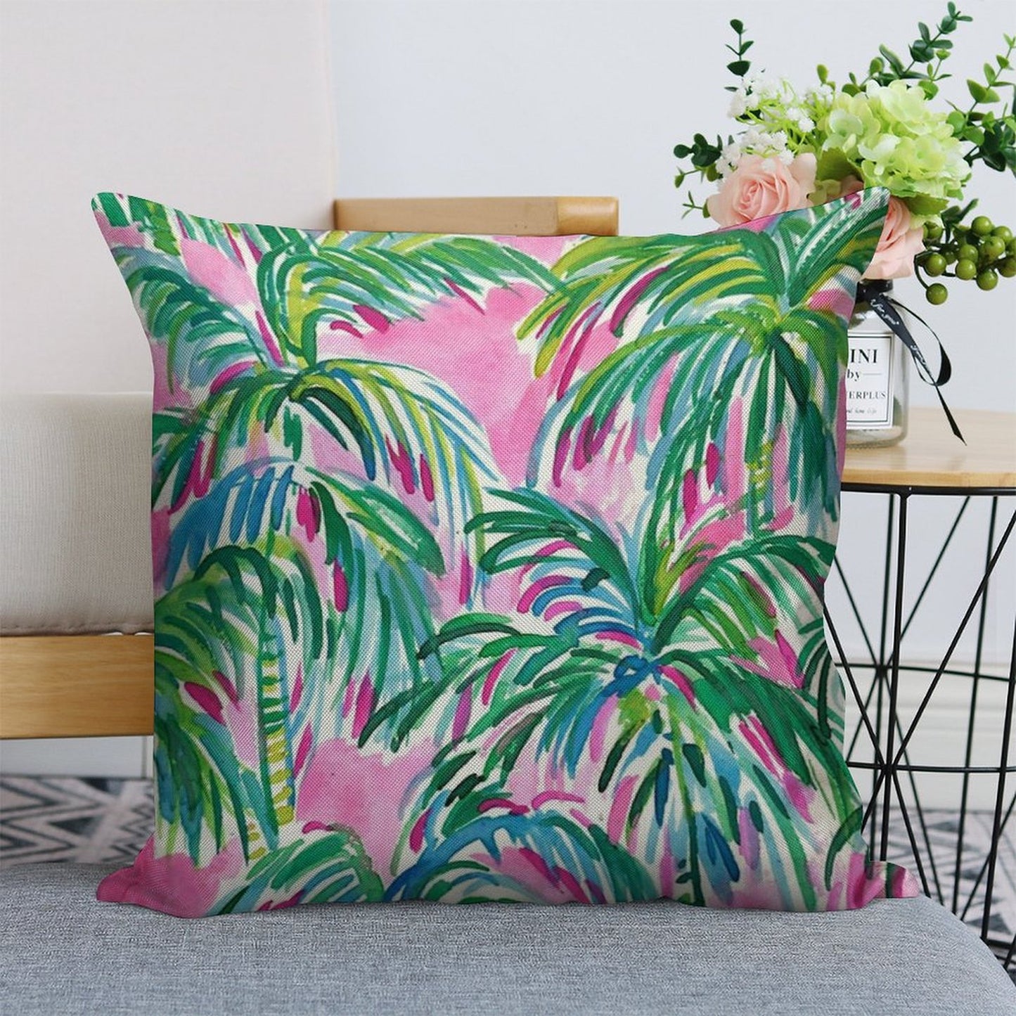 Coconut Pulitzer Three Linen Throw Pillow Cover