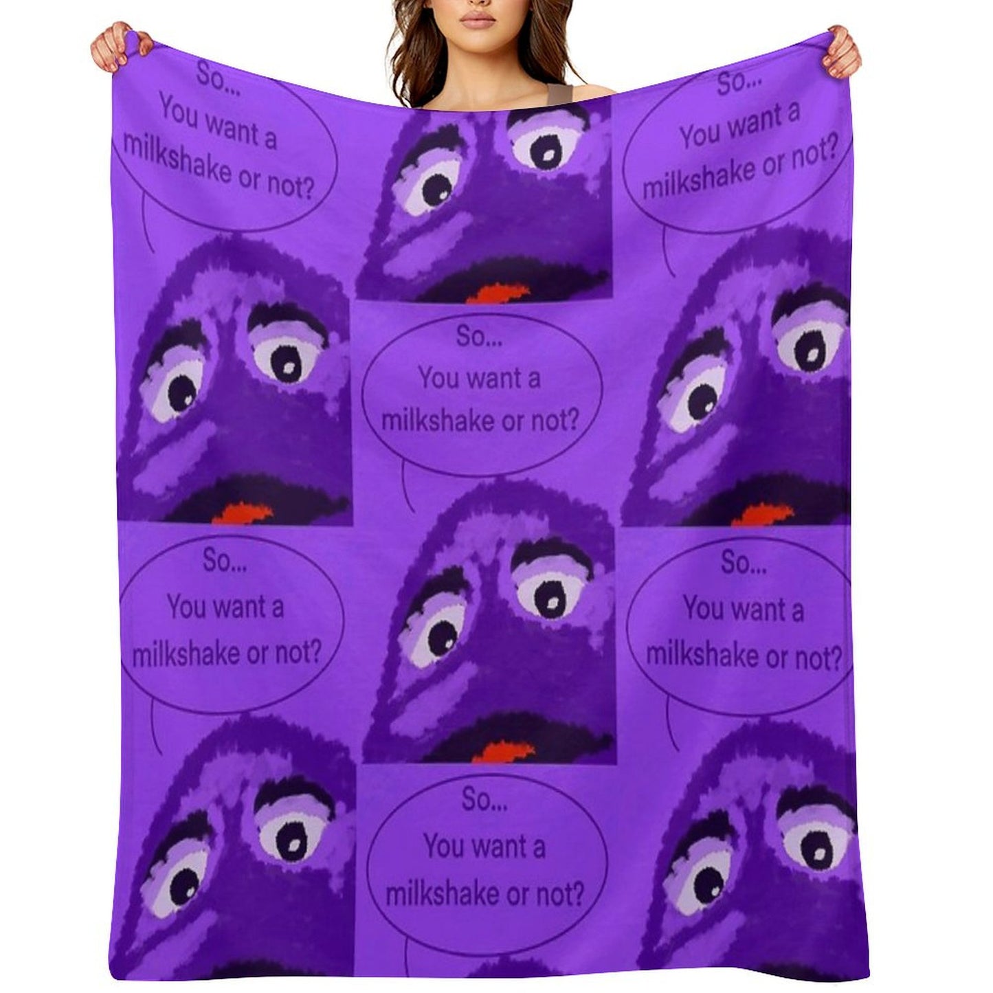 Order Up - Grimace Throw Blanket