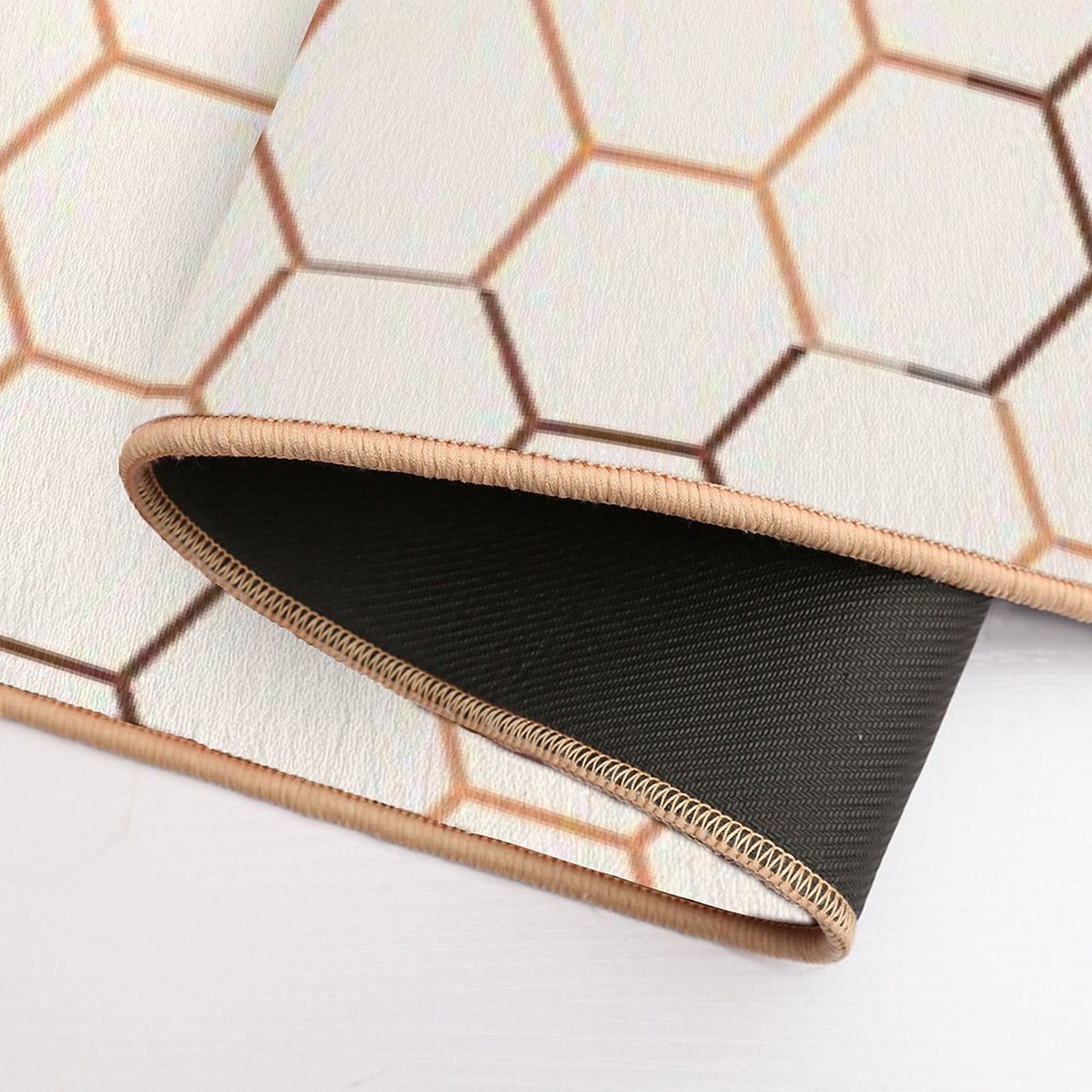 Rose Gold Copper Honeycomb Bath Mat