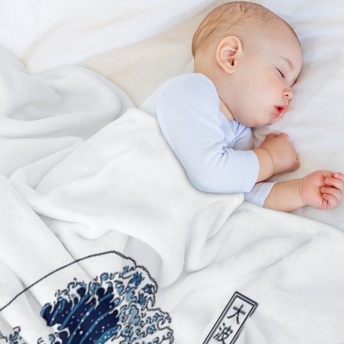 The Great Kanagawa Tea Throw Blanket