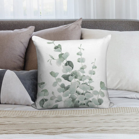 Standing Eucalyptus Leaves Soft Bedroom Essential Throw Pillow