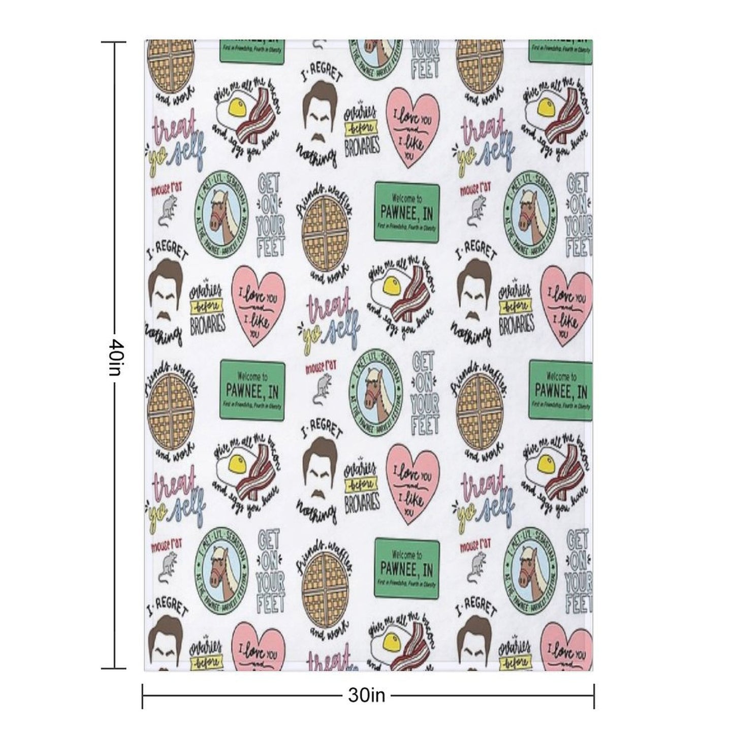 Parks And Recreation TV Show Art Throw Blanket