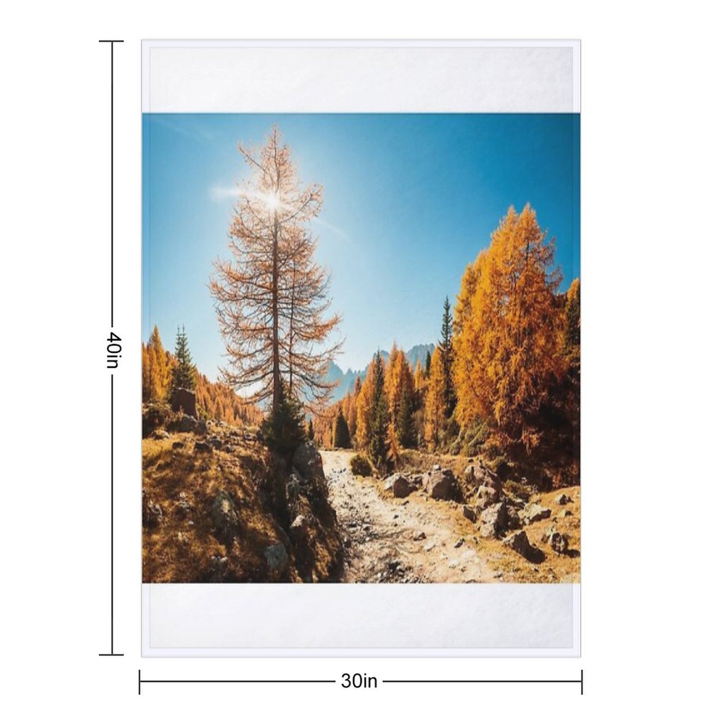 Autumn Trekking in The Alpine Pusteria Valley Throw Blanket
