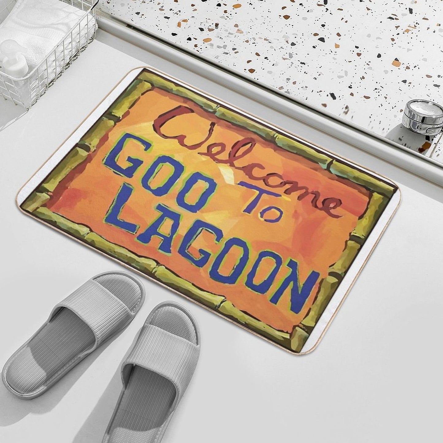 Welcome To Goo Lagoon Bath Mat
