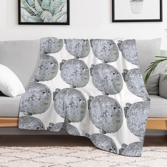 Cute Little Chonky Seal Throw Blanket