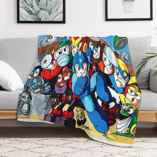 Mega Man 2 Art Throw Blanket