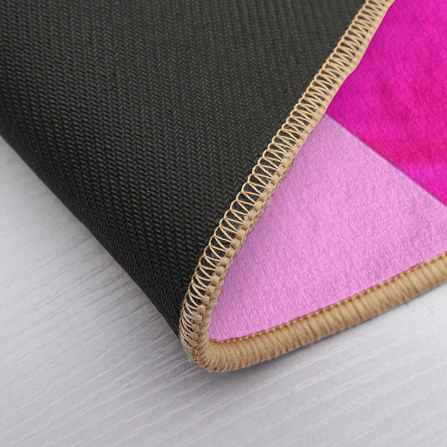 Neon Pastel Color Blocking Bath Mat