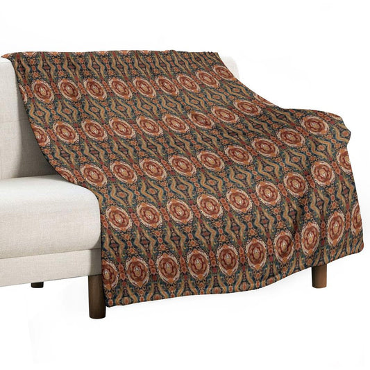 Pomegranate Lion Paisley Throw Blanket