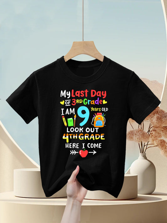 Last Day Of 3rd Grade Graduation 4th Grade Here I Come Kids Kids T-Shirt