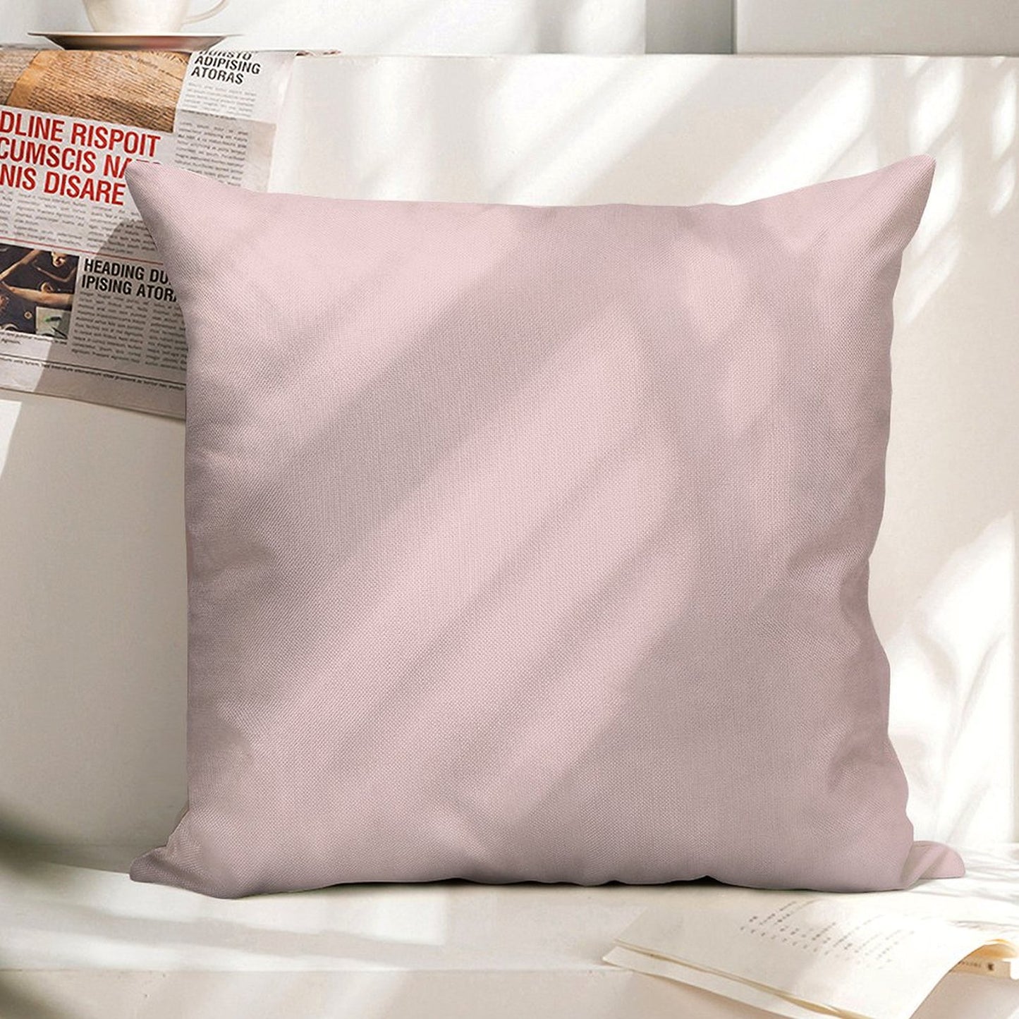 BEAUTIFUL COLORS BLUSH PINK COTTON CANDY LIGHT PINK OVER 100 SHADES OF PINK AT OZCUSHIONS Linen Throw Pillow Cover