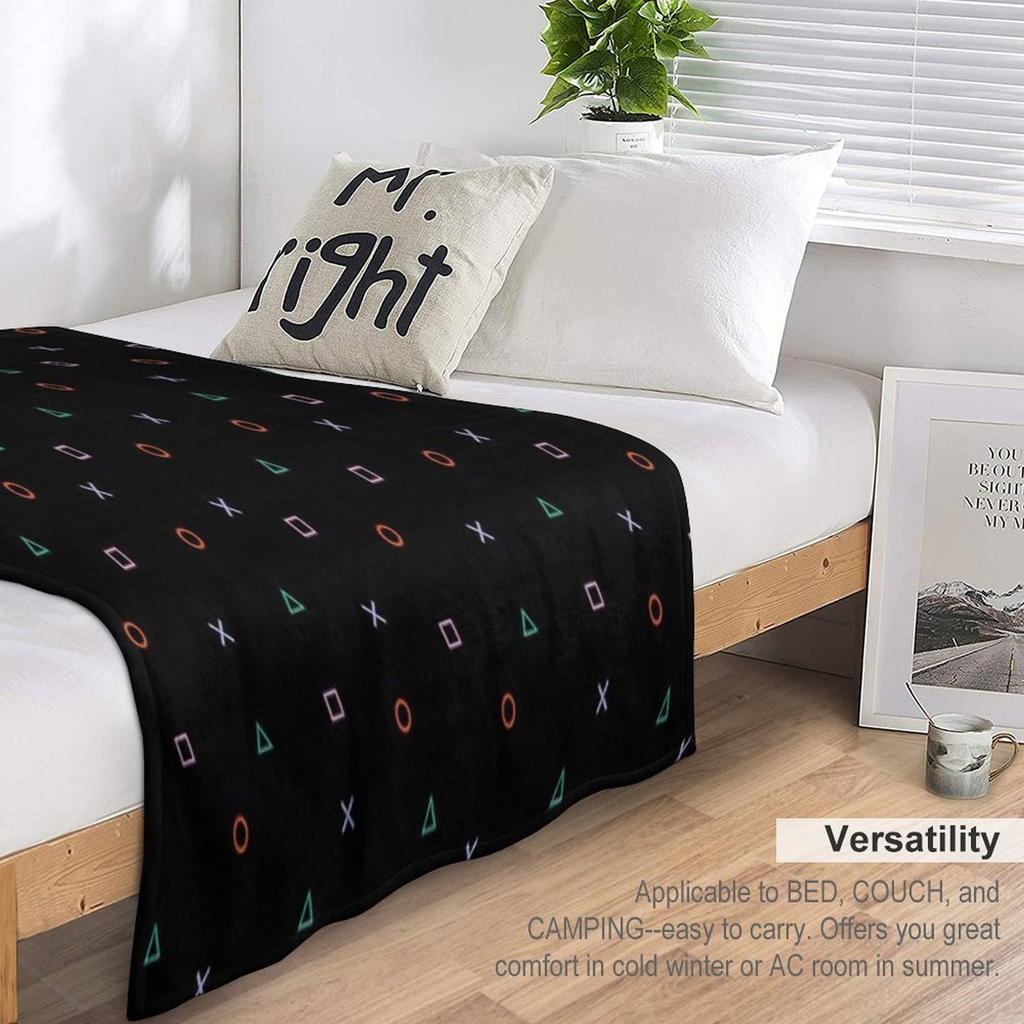 Playstation Buttons Throw Blanket
