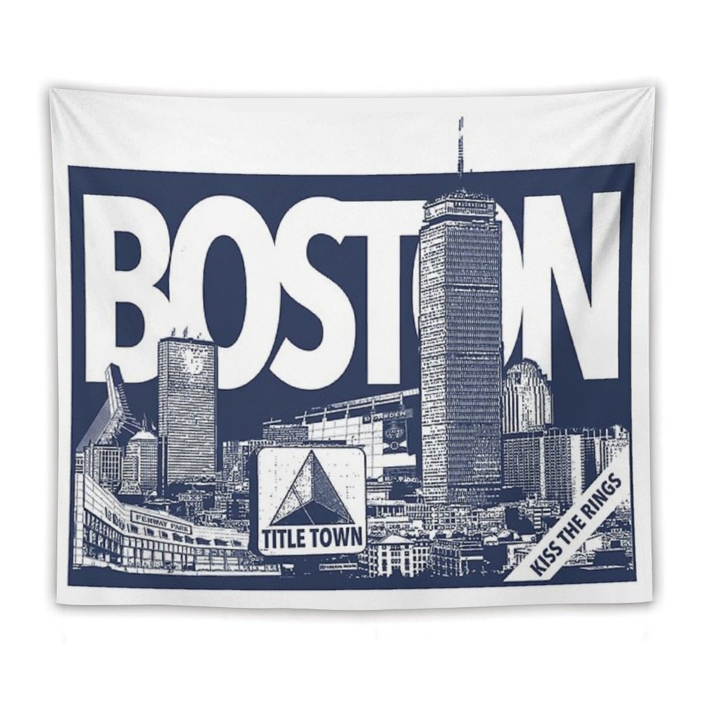 Title Town Skyline Tapestry