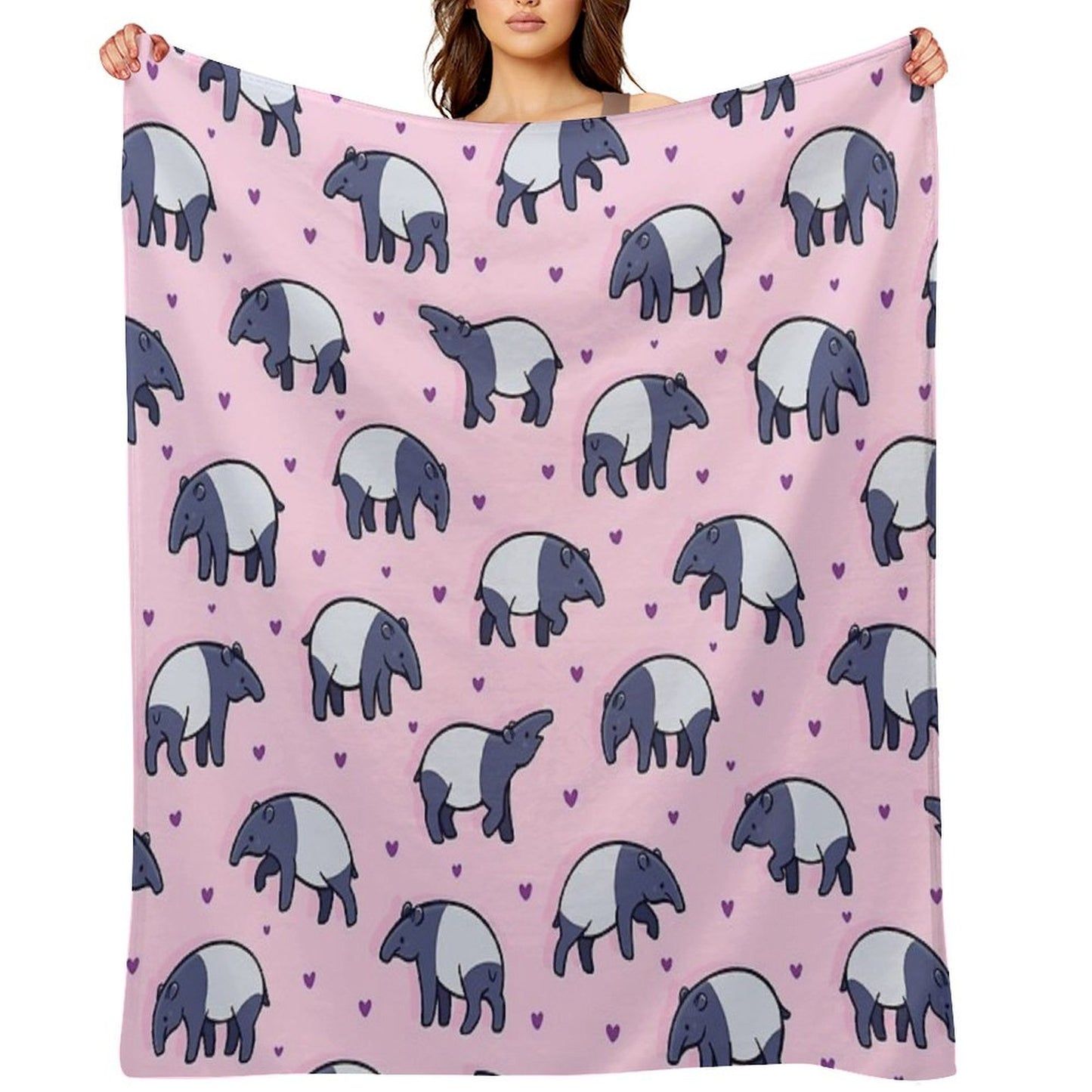 Tiny Tapirs Throw Blanket