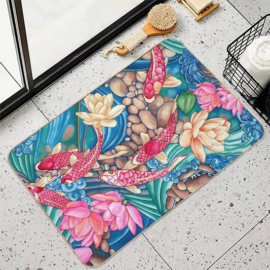 Koi Pond Bath Mat