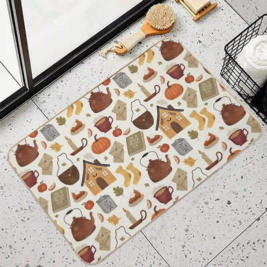Autumn Cottage Days Bath Mat