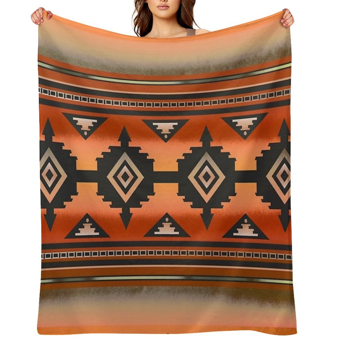 Canyon Navajo Rust Throw Blanket