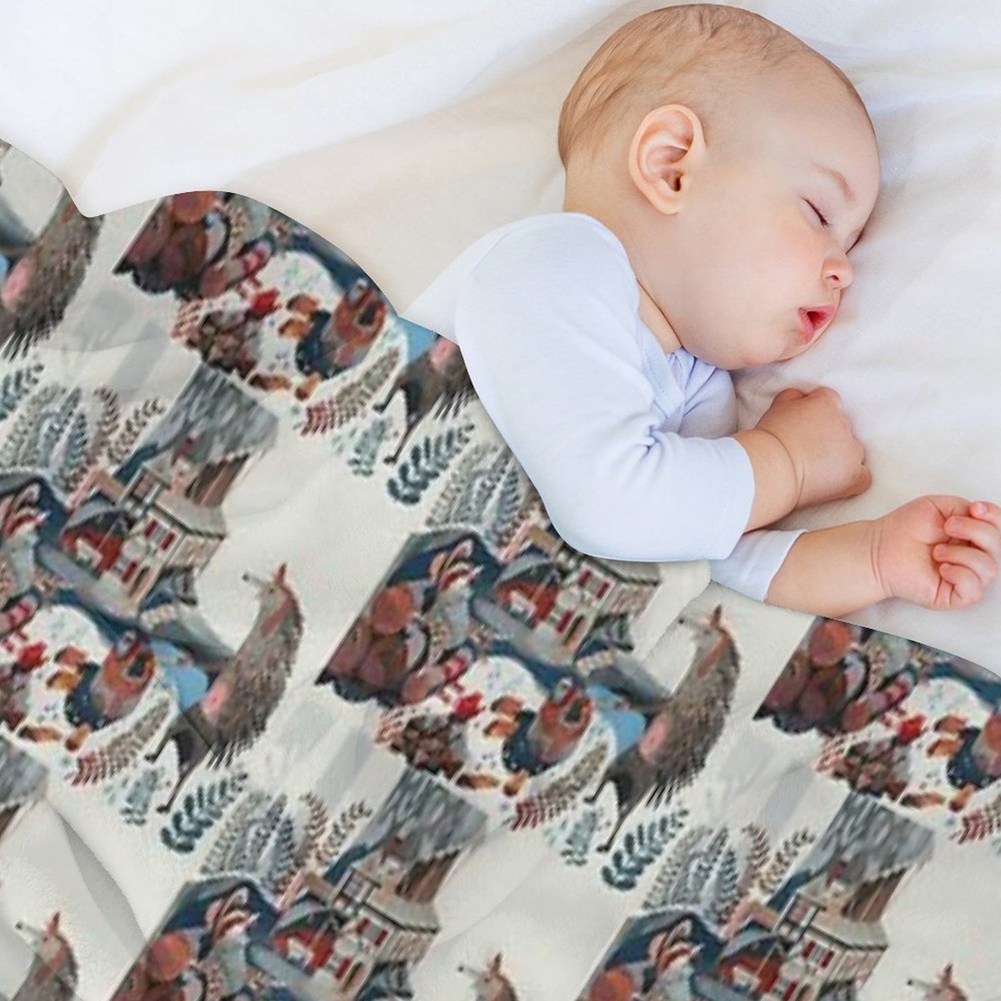 Wood Chopping Friends Throw Blanket