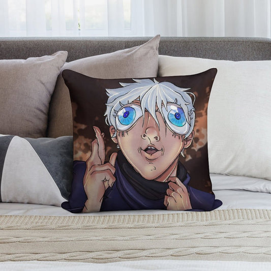 Bug Eyed Gojo Soft Durable Construction Throw Pillow