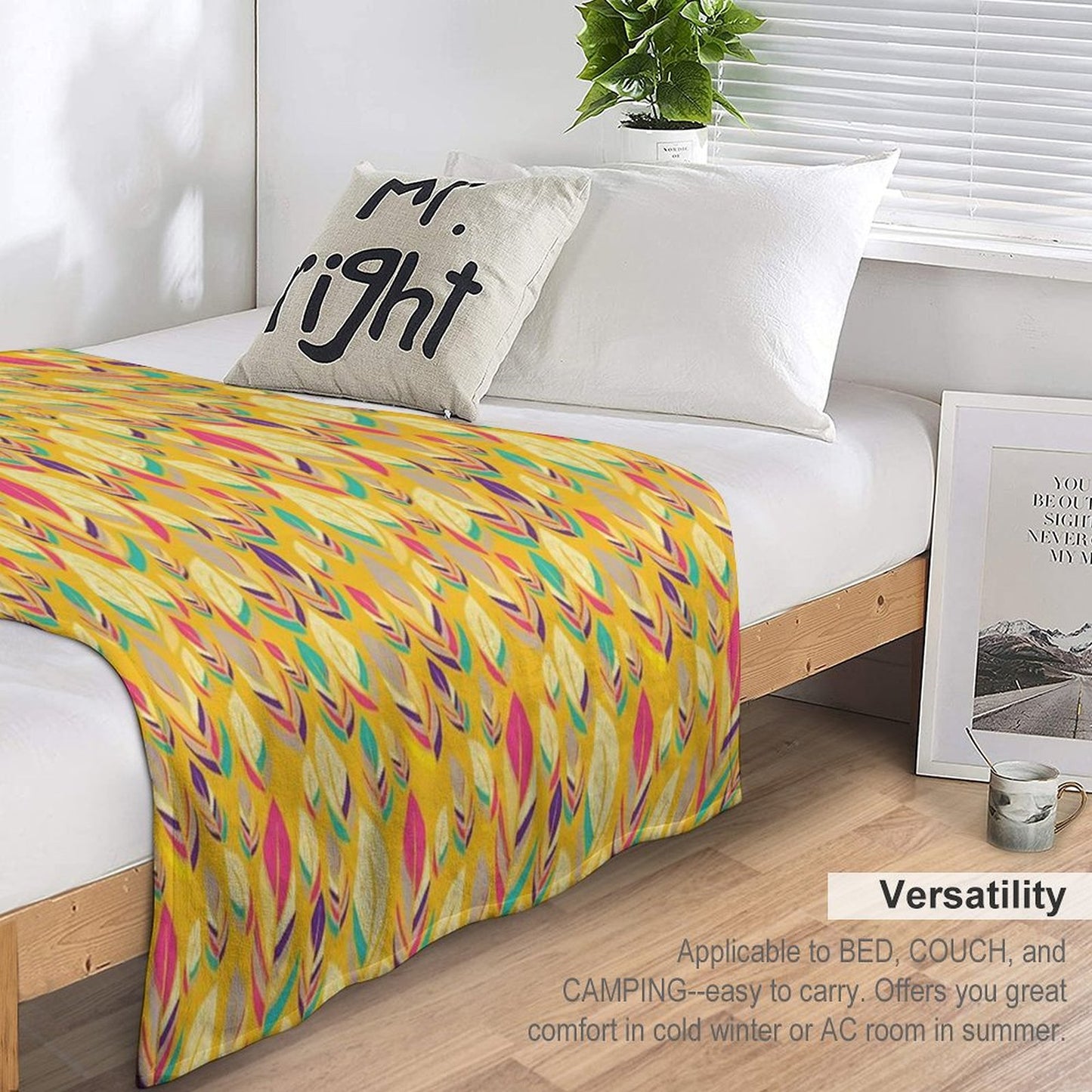 Dancing Feathers Throw Blanket