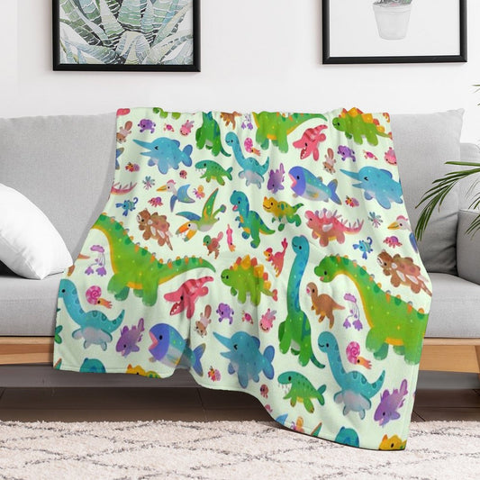 Jurassic Baby - Pastel Throw Blanket