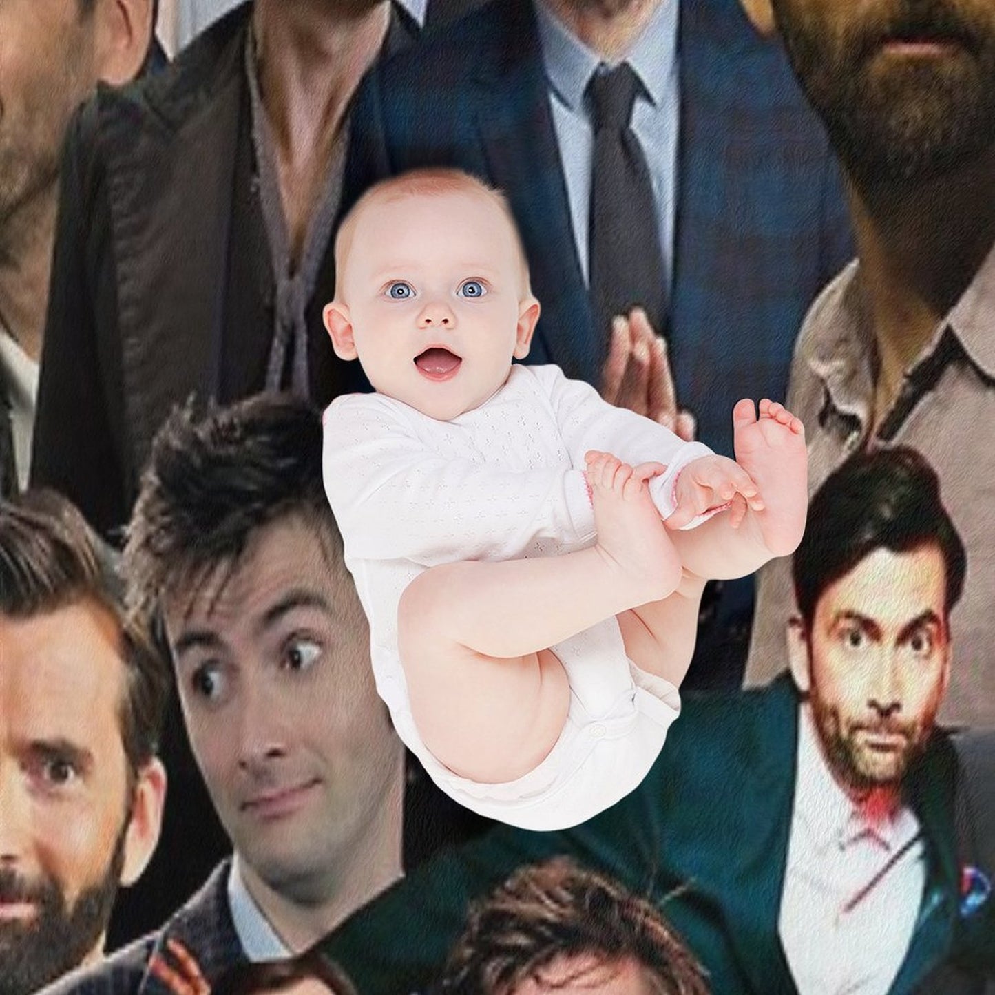 David Tennant Collage Throw Blanket