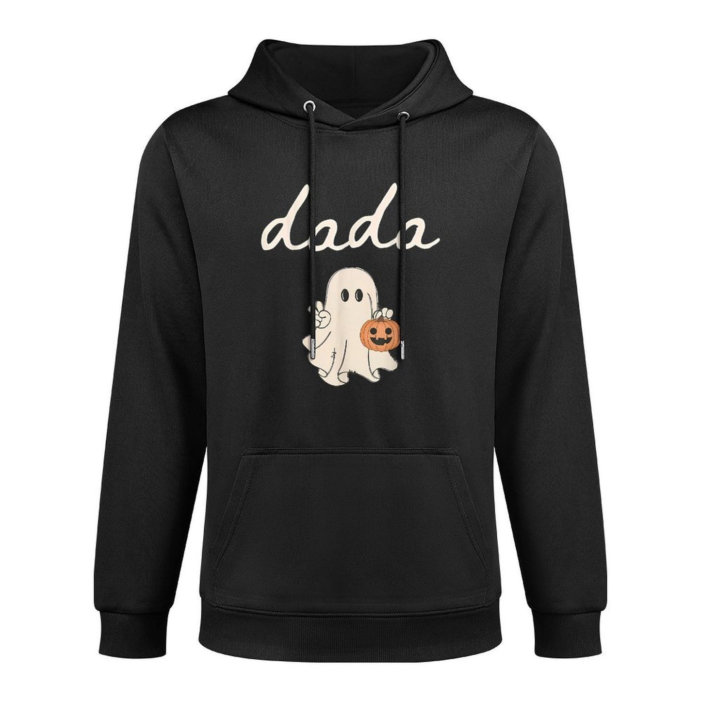 Dada Ghost Boo One Spooky Dad First Halloween Birthday Boy Kangaroo Pocket Hoodie