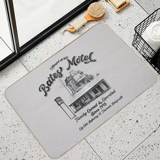 I Stayed At The Bates Motel Bath Mat