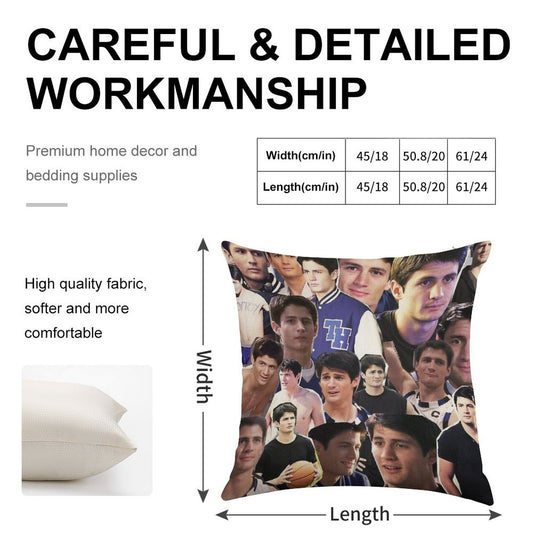 Nathan Scott Collage 2 Linen Throw Pillow Cover