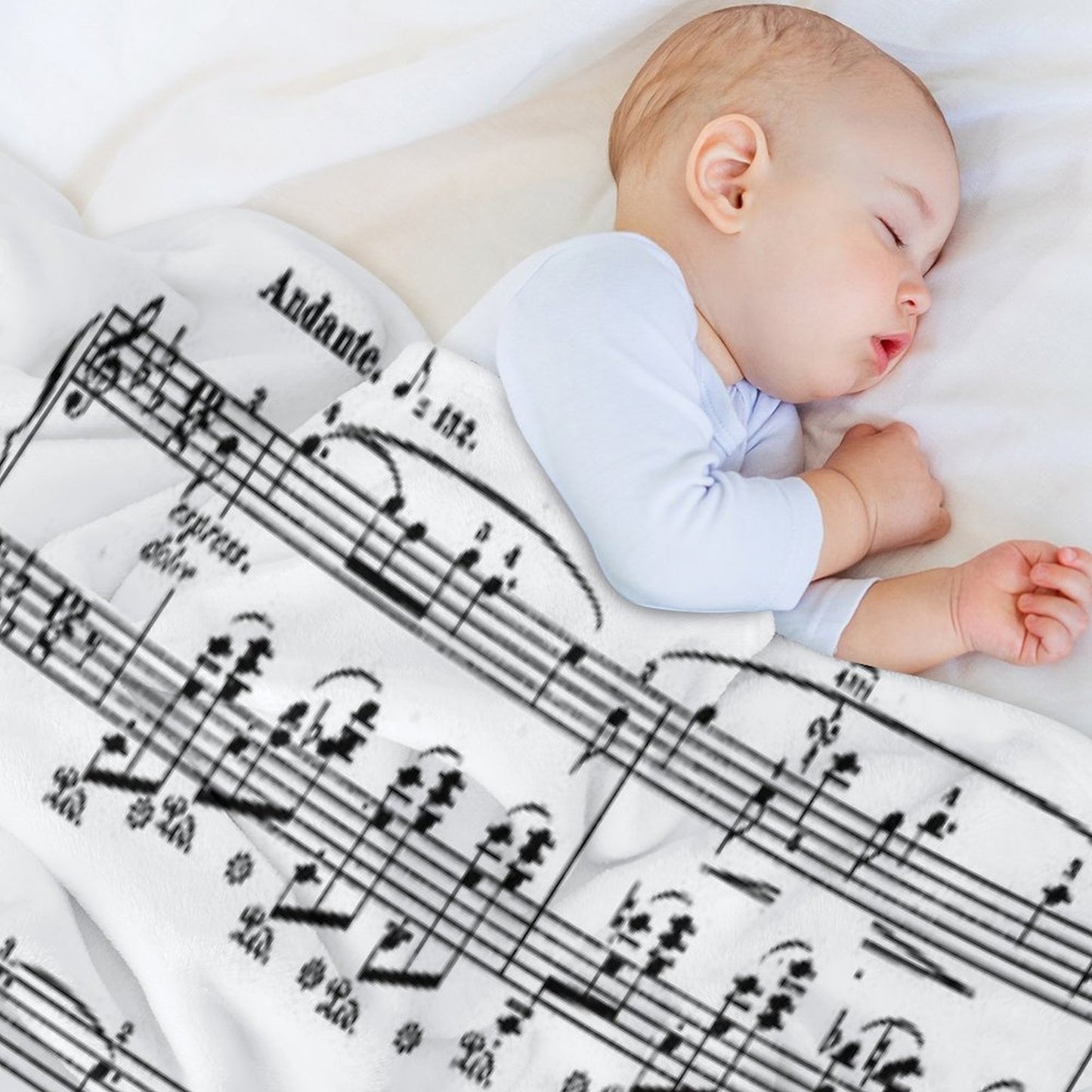 Chopin Nocturne Throw Blanket