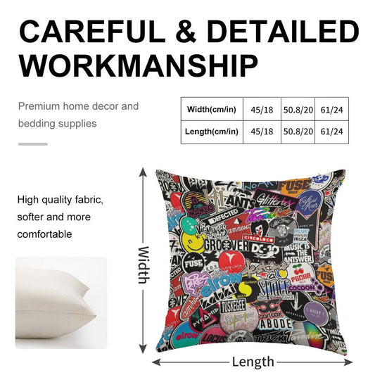 IBIZA CLUBS POSTER - 2022 EIVISSA Linen Throw Pillow Cover